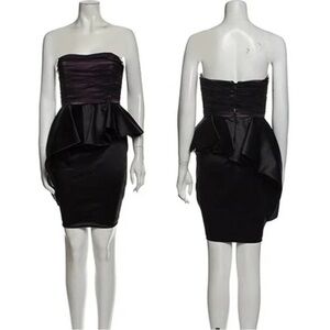 Alice + Olivia Black Strapless Dress